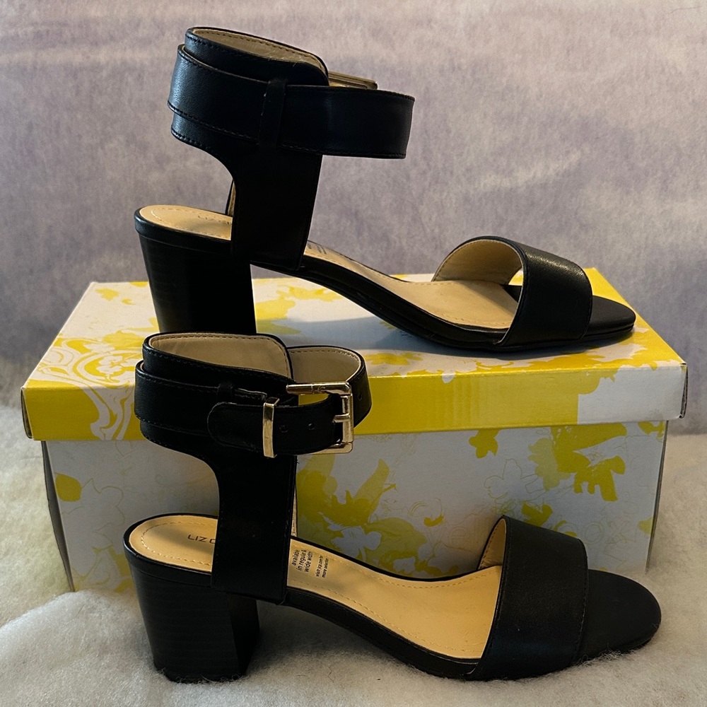 Liz Claiborne Eclipse Black Heeled Sandals